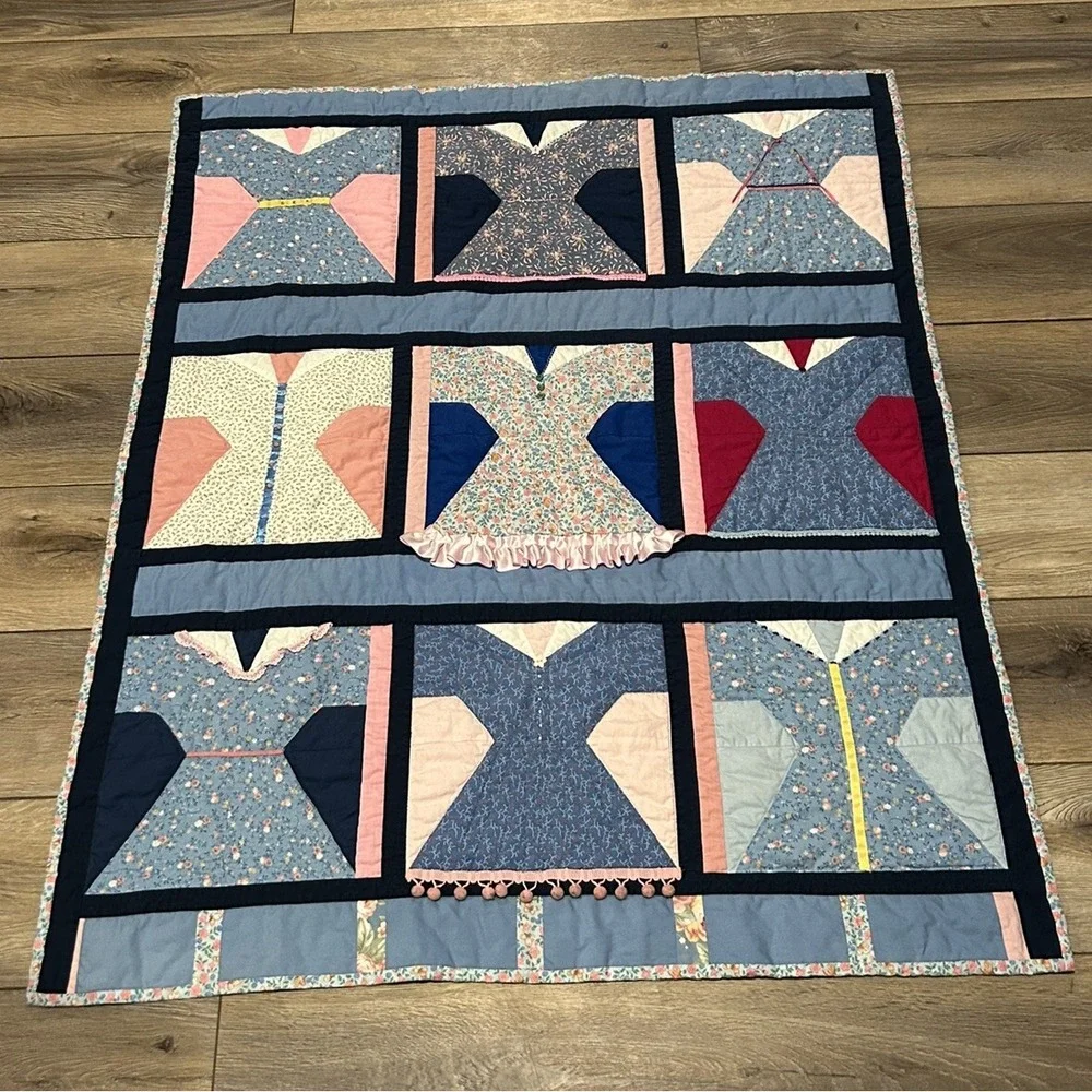 Handmade Dress Lap Quilt 46.5x38 By Covered in Love Quilt Ministry‎ 2015